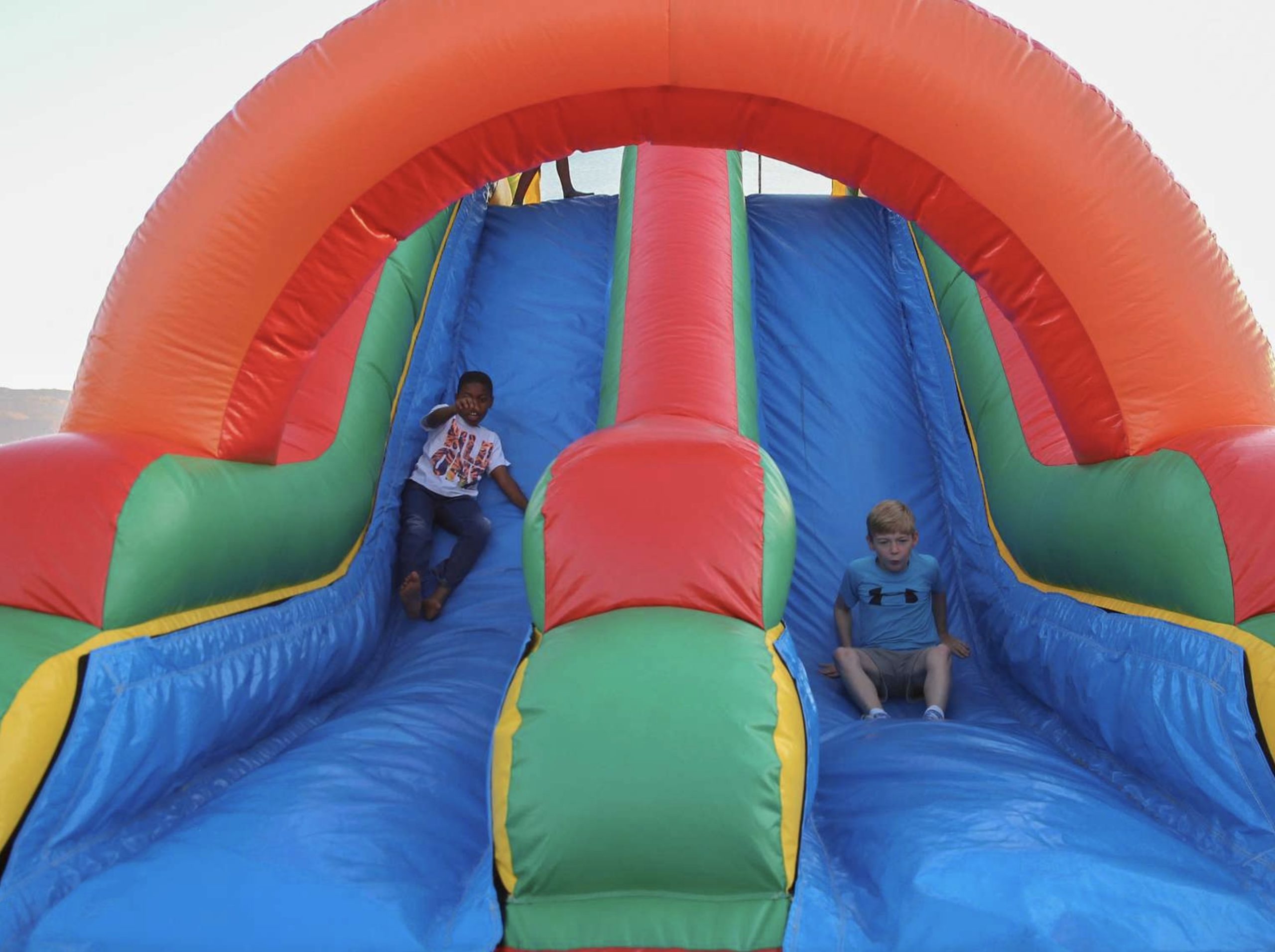 this image shows inflatable slide in Lakewood, CO